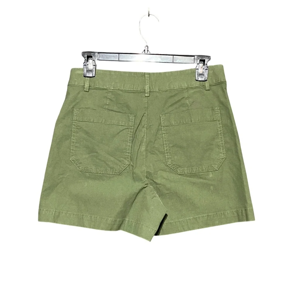 J.Crew‎ Women's 26 Olive Green Mid Rise Cotton Linen Utility Shorts CJ117 NWT